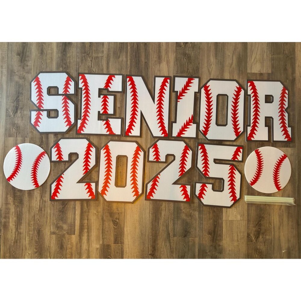 Senior 2025 Lawn Letters Outdoor Decor Graduation Party Signs 14x11